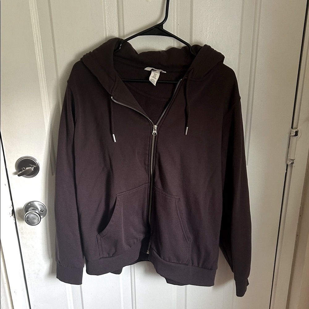 H&M Plum Zip Up hooded Jacket